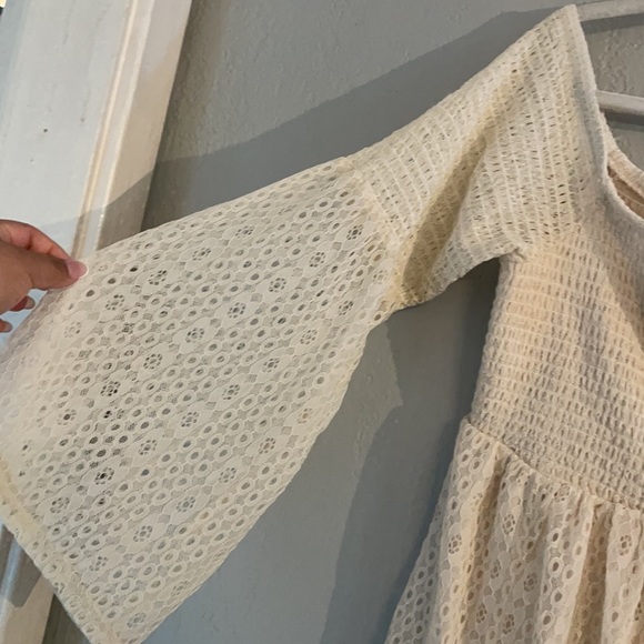 Torrid Ivory Smocked Off Shoulder Lace Top - Picture 8 of 11